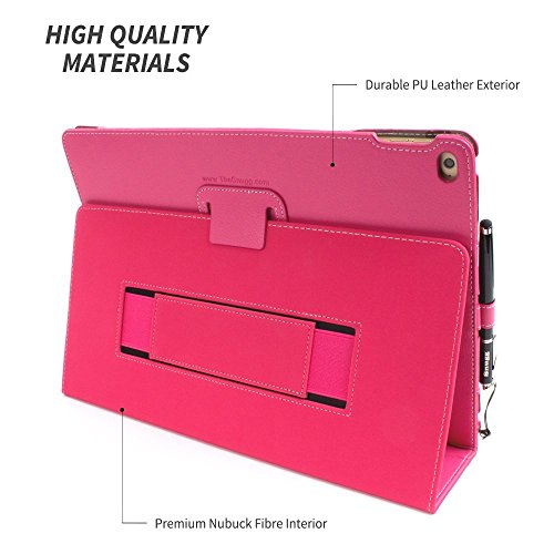iPad Pro 12.9 (2017) Hülle Pink, Snugg Leder iPad Pro 12.9 (2017) Schutz Klapphülle Case Cover [Lebenslange Garantie] mit Ständer für Apple iPad Pro 12.9 (2017) - 2