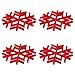 Produktbild Casa Bonita Weihnachten Tischsets Und Untersetzer-Set Schneeflocke Tisch rot Silikon Matten Santa 's Tischsets 4 in One