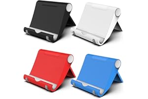 FadyDail Handy Ständer Faltbar 4 Stück, Verstellbarer Handy Halterung Tisch Kompatibel mit iPhone 14/13/Mini/Pro/Max/12/11/SE/Xs Max, Samsung/Huawei/Tablet und Anderen Smartphones (4 Farben)