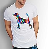 Beagle Hund Herren T-Shirt Baumwolle Motiv Jagdhund Sommer Geschenk