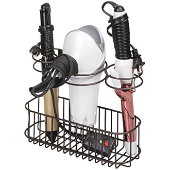 Amazon.de: mDesign Fönhalter ohne Bohren - freistehendes Regal zur Fön