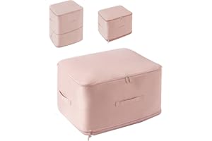 YIPUETERNITY 54 x 42 x 60 cm, samozaciskowe torby do przechowywania z zamkami błyskawicznymi, bardzo duże torby kompresyjne do przechowywania, koc na kołdrę (różowe)