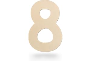 Kleenes Traumhandel Holzzahlen - Zahlen aus Holz - Holz-Zahlen für Geburtstag, Hochzeit, Jahrestag - Holzzahlen zum selbst gestalten - (20 cm, 8)