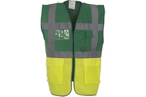 Expert Workwear Coloured Hi Vis Executive Vest High Viz Vests Zip with Pockets - 27 Colours