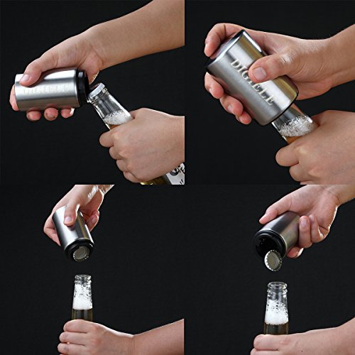 Kapselheber Push und Pull, Flaschenöffner , Magnetischer Bierflaschenöffner -Kronkorken einfach öffnen mit Push Up & Pull, Ideal für für die Bar, Senioren oder Partygeschenk - 6