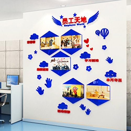 LYTSM® Photo Wall, 3D Three-dimensional Acrylic enterprise culture Wall Sticker office decoration Photo frame sticker Wall Decor (Color : #4)