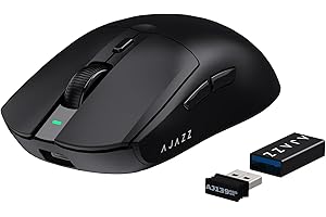 ATTACK SHARK AJAZZ AJ139PRO Bezprzewodowa Mysz do gier SUPERLIGHT, Czujnik PAW3395, 26000 DPI, 4KHz, 2,4 GHz/USB C Przewodowa Mysz e-sportowa, 6 Program Przycisków, Baterii 700 godzin, PC/MAC -Czarny