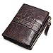 Produktbild Soft Original Leder Wallet Kupplung Handtasche Karte Holder Cowhide Leisure Leder Kurzwallwallet Zip Münztaschenpest Geldbörse