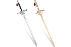 Grevosea 2 Pack Letter Openers, Stainless Steel Mail Opener Tool Vintage Decorative Letter Opener Envelope Slitter with Ergonomic Grip Handle Home and Office Mail Supplies (Gold, Silver)