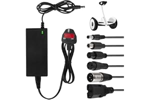 ZOYDP Hoverboard Charger UK 3 Pin, 42V 2A Electric Scooter Charger, 6 Connections, Xiaomi Scooter Charger, Mobility Scooter Charger, Electric Bike Charger for Xiaomi Electric Scooter Hoverboard