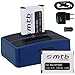 Price comparison product image 1, 2, 3 or 4 + dual charger (mains and in-car and USB charger) for NP-BX1 / Sony Action Cam FDR X1000V X3000R / HDR-AS200V, AS100V, AS50, AS30(V), AS10... See list
