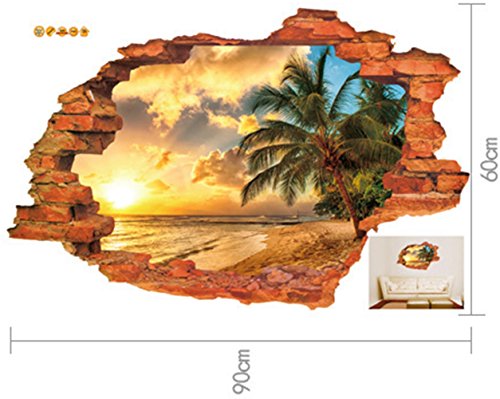 auvs® 3d etiqueta extraíble romper la Muro para pared/Vinilo Gemälde sintética Pegatinas dekorateur