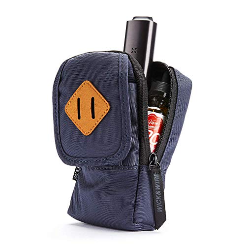 Primo - Funda para cigarrillos electrónicos/vaporizadores bolígrafos Funda para vaporizadores superior, segura, y organizada - Wick and Wire (Azul)