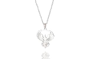 VASSAGO Collier Phoenix pour femmes Collier pendentif oiseau de feu Phoenix en acier inoxydable pour hommes Cadeaux de bijoux tendance