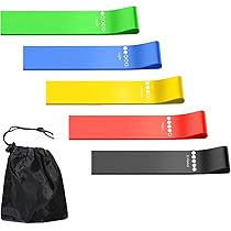 Omyoffice Portable resistance bands for workout,Natural latex material,Heavy duty,5 different resistance levels,For Strength