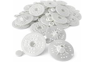 MW.SHOP.24 Dämmstoffteller 60mm zur Fixierung und Unterstützung aller Arten von weichen bis mittleren Dämmplatten und Platten, Lastverteilung (100 Stück)