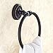 Produktbild FORTR Home Handtuchring Vollkupfer Schwarz Antik Bad Handtuchring Handtuchhalter Handtuchring der westlichen Zivilisation. (Color : The Western Civilization Towel Ring)