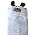 Kobwa(TM) 3D Dog Baby Infant Newborn Hooded Bath Towel Blankets (White) with Kobwa's Keyring