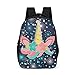 Produktbild Amoybeauty Rucksack Mädchen Lässig Schulrucksack Mädchen Teenager Jungen Schultasche Daypack Mädchen Rucksack Laptop Herren,Einhorn Grey OneSize