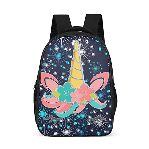 Preisvergleich Produktbild Amoybeauty Rucksack Mädchen Lässig Schulrucksack Mädchen Teenager Jungen Schultasche Daypack Mädchen Rucksack Laptop Herren,Einhorn Grey OneSize
