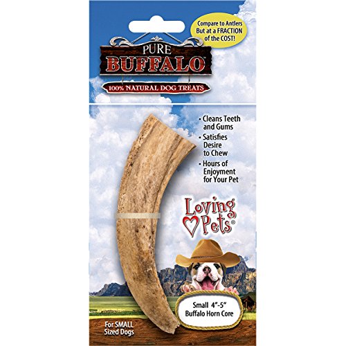Loving Pets Products Pure Buffalo Small 3"-4" Buffalo Horn Core-
