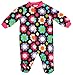 Girls Baby Daisy Flowers Fleece All in One Sleepsuit Romper sizes from Newborn to 9 Months