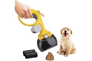 TANGN Paletta per Escrementi per Cane, Cani Pooper Scooper Portatile Scoop di Poop con 40 Sacchetti per Rifiuti Paletta raccogli feci per Cani, Molla ad Alta Elasticità Scooper per Cani Gatti