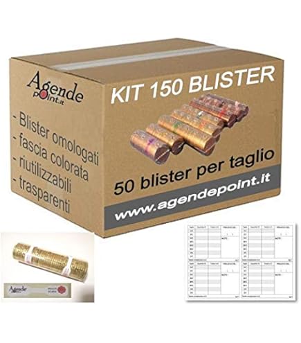 Blister Per Monete 1 Euro - Confezione Da 50 Pezzi Con Fascia Gialla - Foto 2