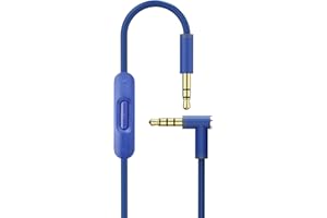 Toxaoii Replacement Audio Cable Cord Wire with in-line Microphone and Control Compatible with Beats Solo 2/Solo 3/Studio 3/Pro/Detox/Wireless/Mixr/Executive/Pill Headphones (Blue)