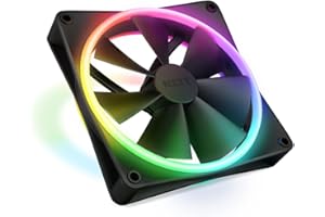 NZXT F140 RGB Duo - RF-D14SF-B1-140 mm RGB fan - 140 mm - 20 individually configurable LEDs - balanced airflow and static pressure - PWM control - black