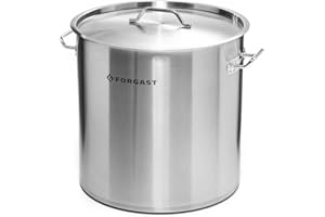 Forgast Marmite haut avec couvercle | Acier inoxydable | 6,3 litres | Diamètre ⌀ 20 cm | La marmite peut être utilisée sur tous types de feux: électrique, gaz et induction | Lavable au lave-vaisselle