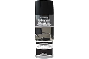 Rust-Oleum pintura Tejidos y Vinilo en spray Brillante Negro 400 ml