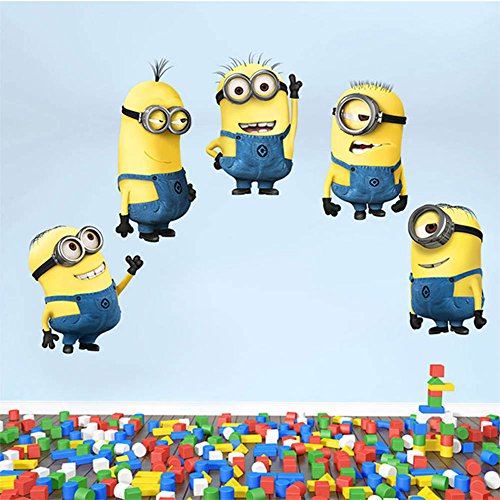 Generic Niedliche Minions-Aufkleber, wasserfest, ablösbar, Vinyl, für Wand, Auto, Kinderzimmer - 4