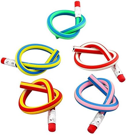 andensoner 30 Pcs Creative Magic Bending Flexible Soft Pencil with Eraser