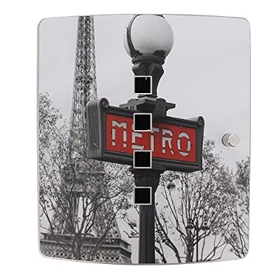 Burg-Wächter Murale Boîte à clés, 10 Crochets, Fermeture aimantée Pratique, Bords de Porte en Acier Inoxydable, Hauteur : 240 mm, 6204/10 ni Paris Metro