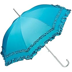 VON LILIENFELD® Parapluie Ombrelle Mariée Parasol Automatique Mary Bleu pétrole