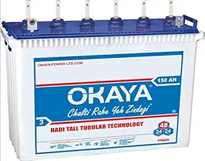 OKAYA 5024TT 150 amp_Hour Tall Tubular Battery