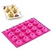 Produktbild SUNRIZ Silikon Mini Gugelhupfform, Antihaftbeschichtung Backform/Silikon-Käsekuchen-Pan/Muffinform/Kuchenform 20er,Traditioneller Paris Savarin Stil, 30x20x2.2cm,Rosa
