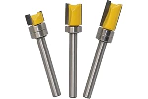 SM SUNNIMIX 3pcs / Set Bündigfräser/Nutfräser/Profilfräser, Schaft 6mm, mit Kugellager Oben, profi ProduktProduktqualität