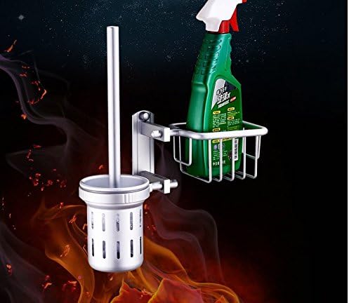 Sursy Toilet Brushes &amp; Holders Toilet Brush From The Punch Space Aluminum Wc Soft Bristled Creative A Kit Cleaning Toilet Brush Suction Wall