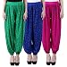NumBrave Printed Viscose Green & Blue & Purple Harem Pants (Pack of 3) RS.949.00