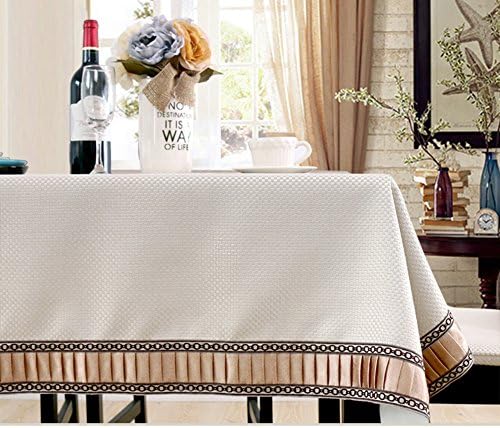 MML ZB Solid color tablecloth The style of european-style oblong tablecloth Simple and modern leprosy cotton table cloth-B 135x220cm(53x87inch)