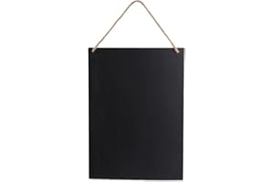 BESTOYARD Beidseitige Holztafel, Hochzeitsdekoration, Nachrichtenbrett, rahmenlos, Schiefertafel, zum Aufhängen, Kreidetafel für rustikale Schilder, Küche, Speisekammer, Wanddekoration (schwarz)