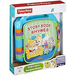 Fisher-Price Libro electrónico Educativo para bebé Laugh and Learn, (CDH26); Juguete con Palabras, Letras y números, Apto para niños de 6 Meses en adelante