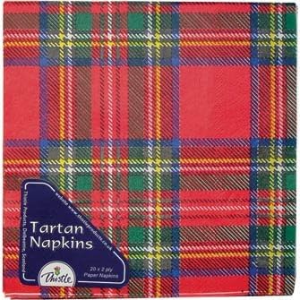 Scottish Gift's - Scottish Royal Stewart Tartan Paper Napkins - Uk Gift's
