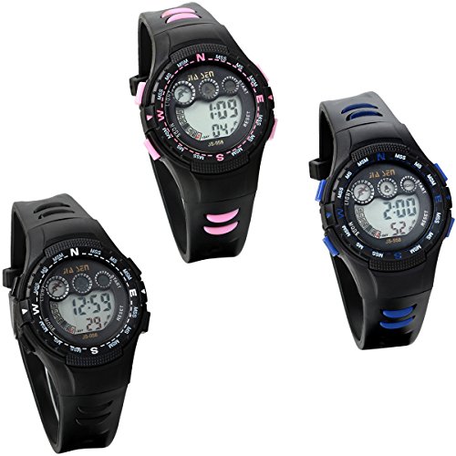 JewelryWe Studenten Multifunktionen Elektronische Digital Armbanduhr Kinder Sport Uhr für Jungen Mädchen