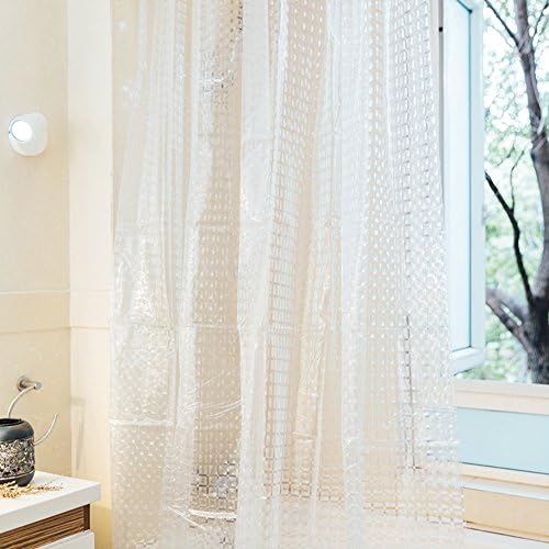 3D solid color shower curtain,Waterproof peva shower curtain Bathroom curtains Shelter shower curtain-J 180x200cm(71x79inch)