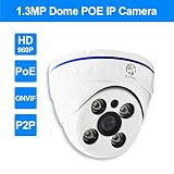 JOOAN 737NRC-T-P IP Security Camera HD 960P Dome Indoor POE(Power Over Ethernet) With 4 Array IR LEDs 50ft Night Vision for Home Surveillance