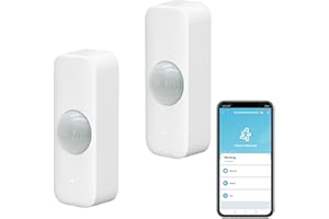 ZECAMIN WiFi Smart Bewegungssensor, Infrarot-PIR-Bewegungssensor für das Heim-Alarmsystem, Mini-Kontaktsensor-Detektor mit App-Fernüberwachung. Alexa Anwesenheitssensor MmWav.2PCS