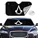 Produktbild JKKSA Assassin Creed Video Game Auto Sonnenblende Sonnenschutz Frontscheibe Blendschutz Windschutzscheibe Schattenspender Autozubehör im Sommer